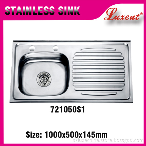 stainless steel single bowl single drain kitchen sinks pws10050